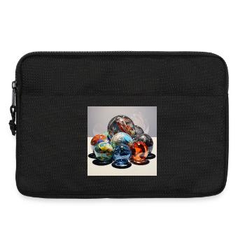 Farbenspiel Glaskugeln Reflexionskunst - Laptoptasche 13" - Schwarz - Vorne