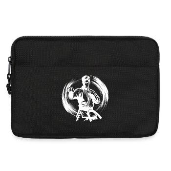 Dynamische Kampfpose Perfekte Karate Silhouette - Laptoptasche 13" - Schwarz - Vorne