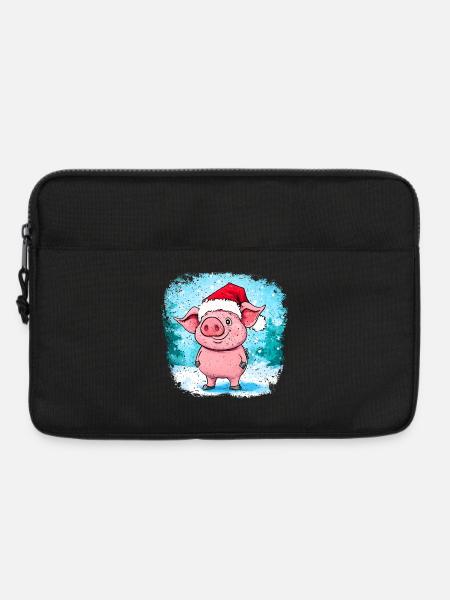 Piggy Christmas - Laptop bag 13" - black