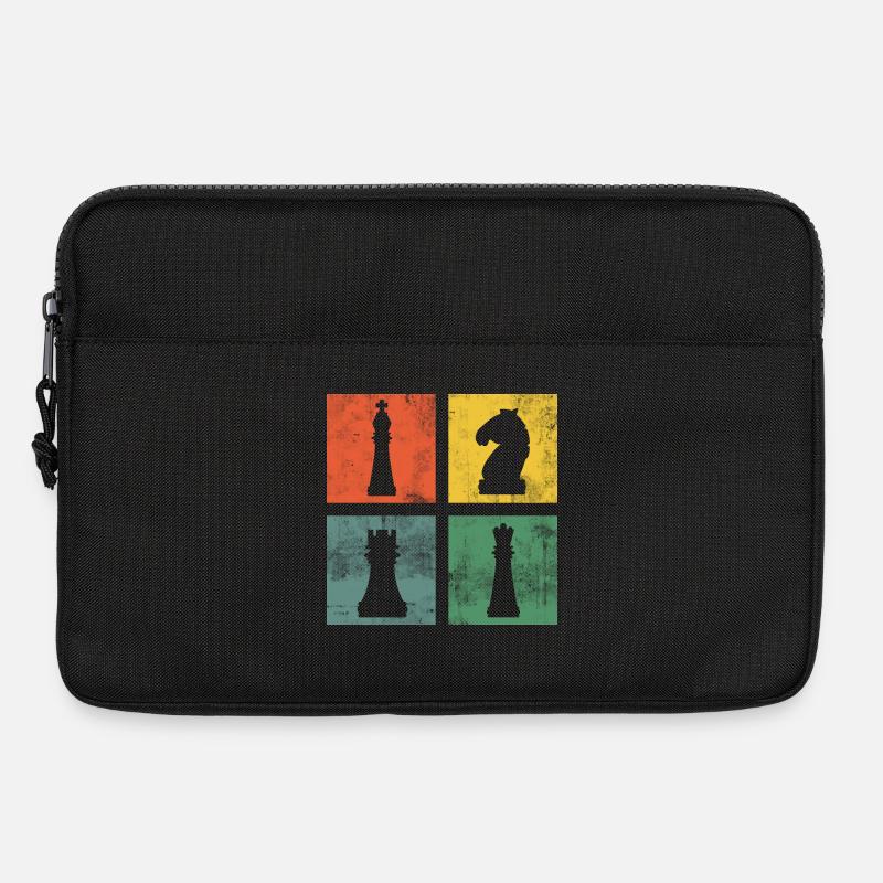 Schach Schachfigur Schachfiguren Schachspieler - Laptoptasche 13" - Schwarz
