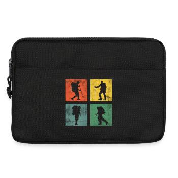 Randonnée Randonnée Montagnes Rétro - Sacoche pour ordinateur portable 13 pouces - noir - Devant
