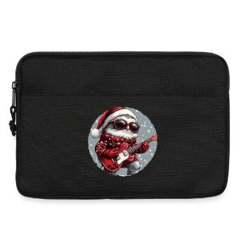 Eule Weihnachten Gitarre - Laptoptasche 13" - Schwarz - Vorne