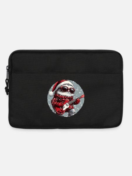 Eule Weihnachten Gitarre - Laptoptasche 13" - Schwarz