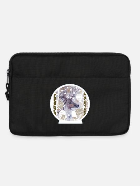 Schneekugel Hirsch  - Laptoptasche 13" - Schwarz