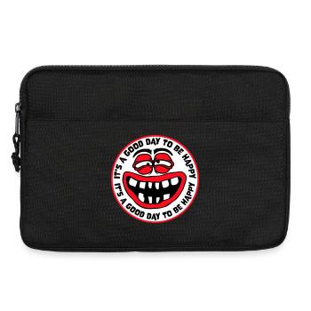 Good Day Be Happy Positiv Motivation Glück Spruch - Laptoptasche 13" - Schwarz - Vorne