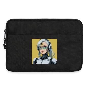 Cyborg Avatar mit Headset - Laptoptasche 13" - Schwarz - Vorne