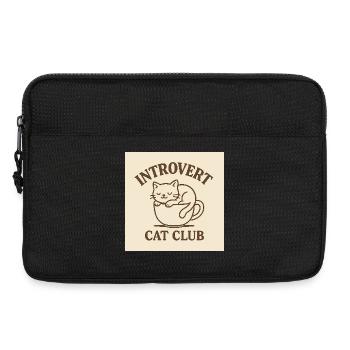 Cute Introvert Cat Club – Cozy Sleeping Cat - Laptoptasche 13" - Schwarz - Vorne