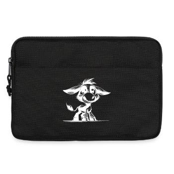 Süsser Kinder Esel lustige Bleistift Zeichnung - Laptoptasche 13" - Schwarz - Vorne