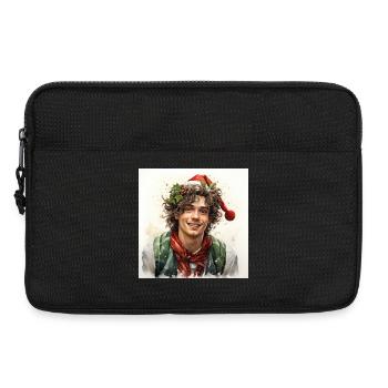 Merry Christmas portrait young man - Laptop bag 13" - black - Front