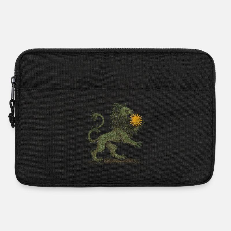 Grüner Löwe - Laptoptasche 13" - Schwarz