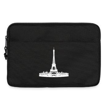 Französischer Blickfang Eiffelturm typisch Paris - Laptoptasche 13" - Schwarz - Vorne