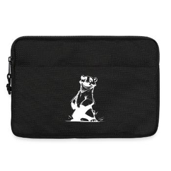 Lächelnder Eisbär Lieblingsmaskottchen Skizze - Laptoptasche 13" - Schwarz - Vorne