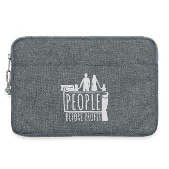 People Before Profit Activism Justice Logo - Laptop bag 13" - heather grey - Front