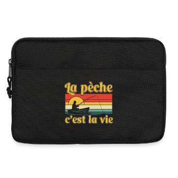 fishing is life,Humor,fisherman gift - Laptop bag 13" - black - Front