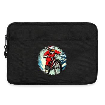 Christmas Biker / Mountain Bike - Laptop bag 13" - black - Front