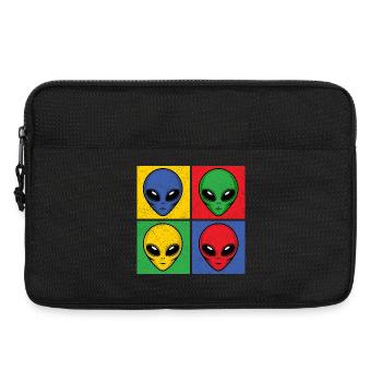 Extraterrestres Pop Art Pop Art Têtes d’extraterrestres Visages d’extraterrestres - Sacoche pour ordinateur portable 13 pouces - noir - Devant
