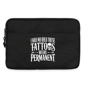 Les tatouages étaient permanents, citation - Sacoche pour ordinateur portable 13 pouces - noir - Devant