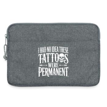 Les tatouages étaient permanents, citation - Sacoche pour ordinateur portable 13 pouces - gris chiné - Devant