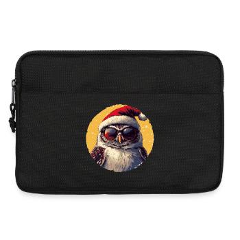 SantaOwl with sunglasses - Laptop bag 13" - black - Front