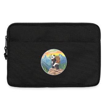 Randonnée de panda mignonne Camping Aventure en montagne - Sacoche pour ordinateur portable 13 pouces - noir - Devant