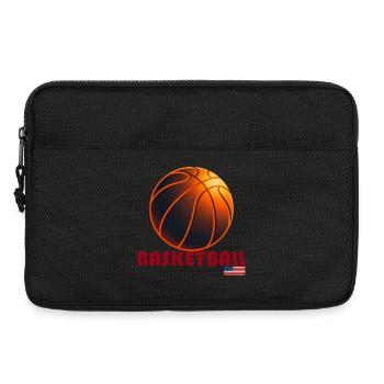 Orange Basketball America - Laptop bag 13" - black - Front