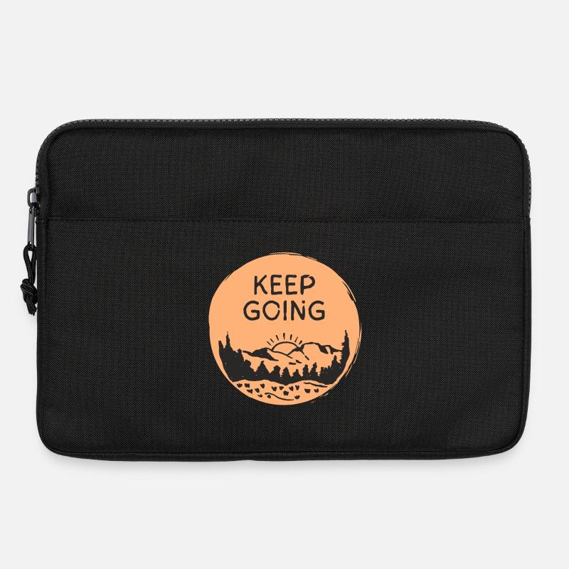 Keep Going / Berglandschaft Sonnenaufgang - Laptoptasche 13" - Schwarz