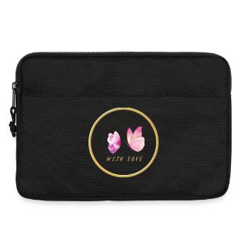 Papillons roses avec amour - avec amour - Sacoche pour ordinateur portable 13 pouces - noir - Devant