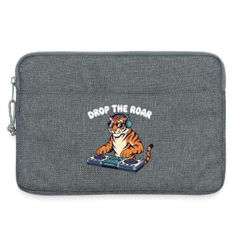 Tiger DJ: Drop the Roar - Laptoptasche 13" - Grau meliert - Vorne