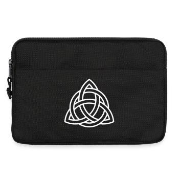 Nœud Celtique Triquette Éternité - Blanc - Sacoche pour ordinateur portable 13 pouces - noir - Devant