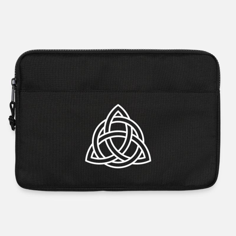 White triquette - Laptop bag 13" - black