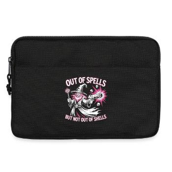 Out of Spells but not out of Shells - Cool Wizard  - Laptop bag 13" - black - Front