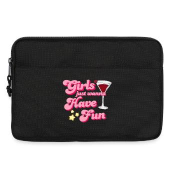 GIRLS JUST WANT TO HAVE FUN - Laptop bag 13" - black - Front