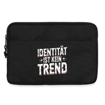 Identity Is Not A Trend Statement Pride - Laptop bag 13" - black - Front