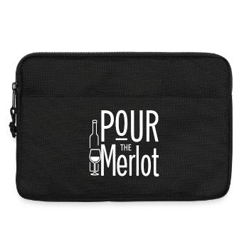 Pour the Merlot Wine Saying for Connoisseurs - Laptop bag 13" - black - Front