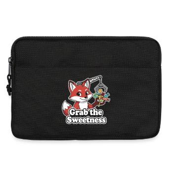 Fuchs greift nach Süßigkeiten - Laptoptasche 13" - Schwarz - Vorne