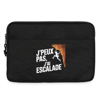 j'peux pas j'ai escalade - Sacoche pour ordinateur portable 13 pouces - noir - Devant