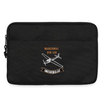 Manchmal Bin Ich Antriebslos Flugzeug - Laptoptasche 13" - Schwarz - Vorne