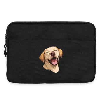 Happy Labrador – Lustiger Hund mit Lächeln - Laptoptasche 13" - Schwarz - Vorne