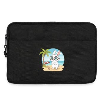 Vacances d’été sur la plage de Mignon avec des lunettes - Sacoche pour ordinateur portable 13 pouces - noir - Devant
