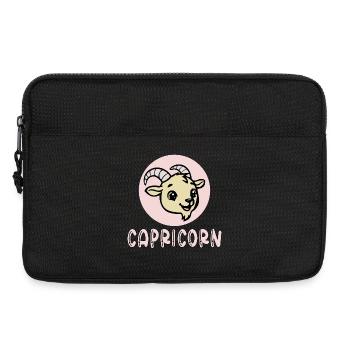 Anniversaire des enfants du signe du signe du Capricorne - Sacoche pour ordinateur portable 13 pouces - noir - Devant