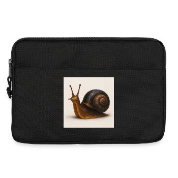 Escargot à la coquille bleue scintillante - Sacoche pour ordinateur portable 13 pouces - noir - Devant