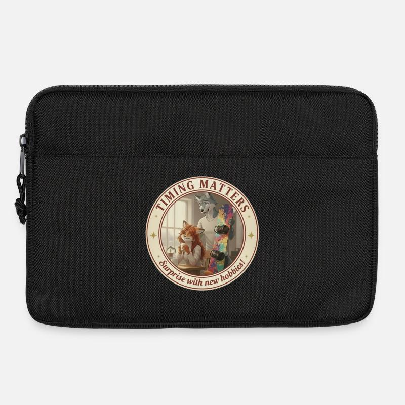 Fursona Timing Matters - Laptop bag 13" - black