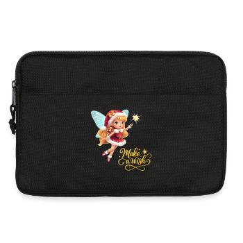 Sweet Christmas fairy with magic wand Make a wish - Laptop bag 13" - black - Front