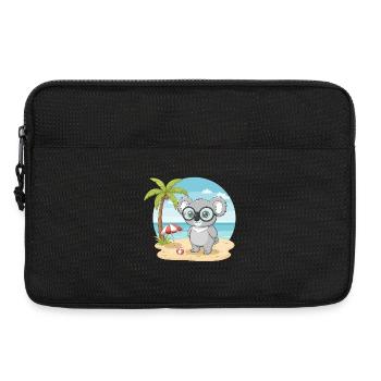 Vacances d’été sur la plage du Koala mignon avec des lunettes - Sacoche pour ordinateur portable 13 pouces - noir - Devant