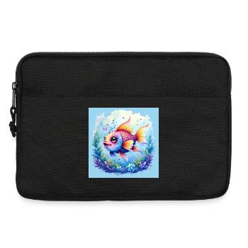 Poissons colorés sous le corail - Sacoche pour ordinateur portable 13 pouces - noir - Devant
