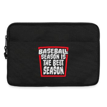La saison de baseball est la meilleure saison des sports de fans - Sacoche pour ordinateur portable 13 pouces - noir - Devant
