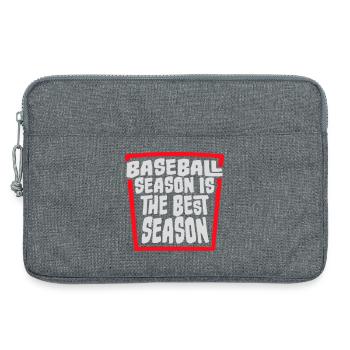 La saison de baseball est la meilleure saison des sports de fans - Sacoche pour ordinateur portable 13 pouces - gris chiné - Devant
