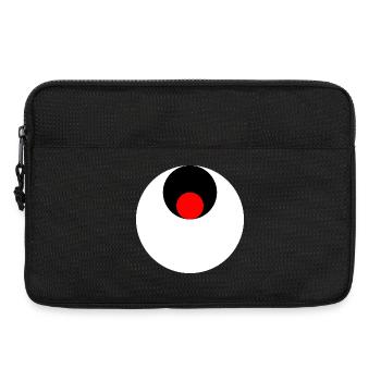 3 cercles, blanc, noir et rouge - Sacoche pour ordinateur portable 13 pouces - noir - Devant