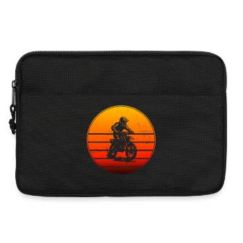Grand cadeau de motocross pour le motocross - Sacoche pour ordinateur portable 13 pouces - noir - Devant