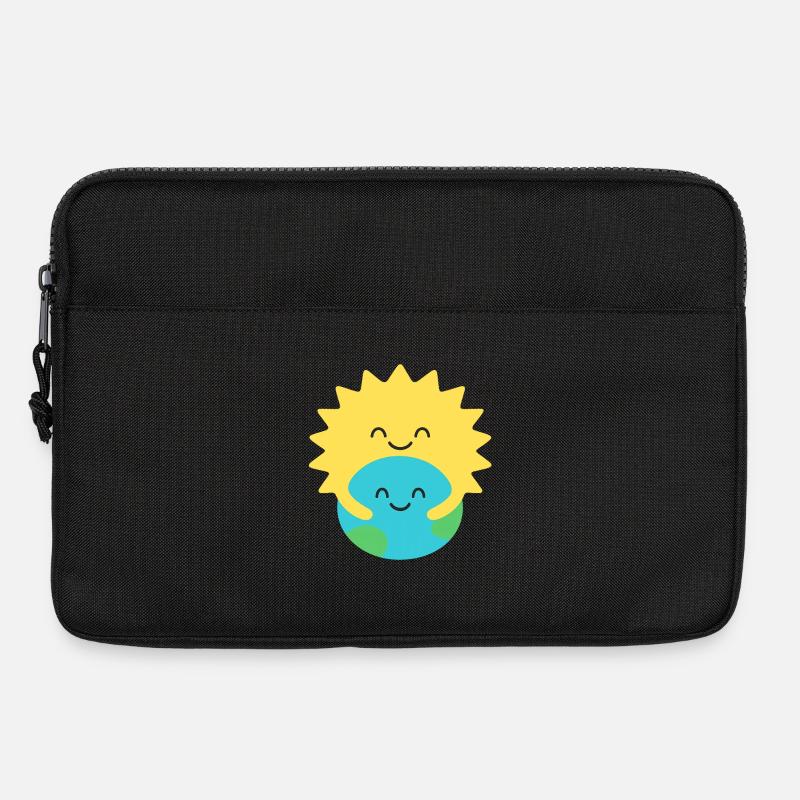 Umarmte Erde und Sonne - Laptoptasche 13" - Schwarz